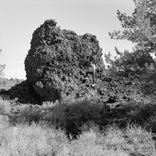 TK-85-BW-28-G Volcanic rock formation (after T.H. O'Sullivan), Craters of the Moon NM, Idaho