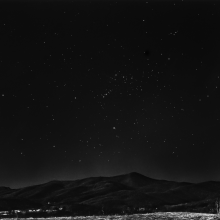 Mind Space Winter night sky over Blue Ridge Mountains,. Kilby Farm. Sperryville, Virginia, 38°40'26.4